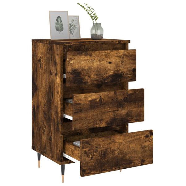vidaXL Nachttische 2 Stk. R&auml;uchereiche 40x35x69 cm Holzwerkstoff