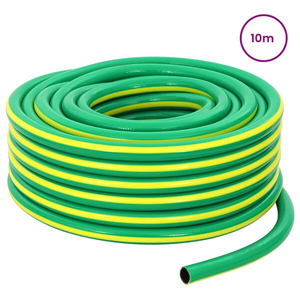 vidaXL Gartenschlauch 5-lagig Gr&uuml;n und Gelb 1 / 2'' 10 m PVC