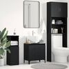 vidaXL Waschbeckenschrank mit T&uuml;r Schwarz Eichen-Optik 58 x 33 x 60 cm