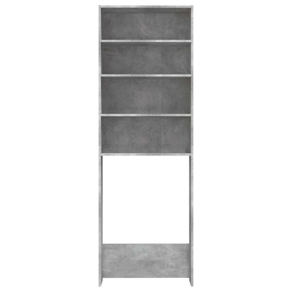 vidaXL Waschmaschinenschrank Betongrau 64x24x190 cm