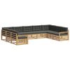 vidaXL Outdoor-Sofagarnitur 9 stk. Wei&szlig; und Anthrazit
