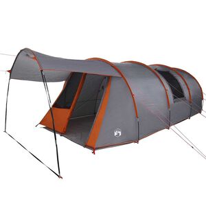 vidaXL Tunnelzelt 4-Personen 4 Personen Grau und Orange