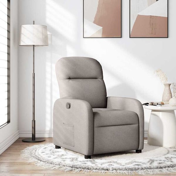 vidaXL Relaxsessel Taupe Stoff