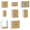 vidaXL 8-tlg. K&uuml;chenschrank-Set Kalmar Artisan-Eiche Holzwerkstoff