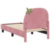 vidaXL Kinderbettgestell mit Kopfteil Rosa 70 x 140 cm Samt