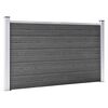 vidaXL Zaunelement Set WPC 526x105 cm Schwarz