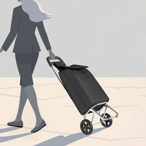 vidaXL Einkaufswagen Schwarz 35 x 28 x 92 cm Oxford Stoff