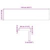 vidaXL Treppenstufen 4 Stk. Dunkelbraun 110x30x2 cm Massivholz Eiche