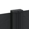 vidaXL Seitenmarkise Ausziehbar Schwarz 220x1200 cm