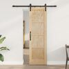 vidaXL Schiebet&uuml;r Braun 61 x 198,5 cm Massives Kiefernholz
