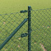 vidaXL Zaunpfosten Gr&uuml;n 25 x 0,4 m (60 x 60 mm Maschen) Stahl und PVC