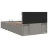 vidaXL Bett mit Bettkasten Hydraulisch LED Hellgrau Stoff 90x200 cm