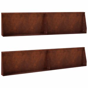 vidaXL St&uuml;tzmauer 4 stk. 100 x 12 x 50 cm Wetterfeststahl Rostoptik