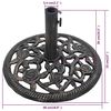 vidaXL Sonnenschirmst&auml;nder Bronze 12 kg 48 cm Gusseisen