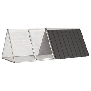 vidaXL Kaninchenk&auml;fig Anthrazit 201,5x80,5x71 cm Verzinkter Stahl