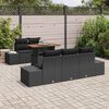 vidaXL Garten-Sofa-Set mit Speicher 6 pcs Schwarz Poly Rattan