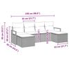 vidaXL Sofa Set 6 pcs Schwarz Poly-Rattan