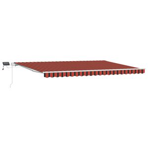 vidaXL Ausziehbare Markise Orange und Braun 500 x 300 cm