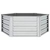 vidaXL Garten-Hochbeet 129x45 cm Verzinkter Stahl Silber