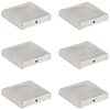 vidaXL Pfostenkappen 6 Stk. Pyramide Verzinktes Metall 101 x 101 mm