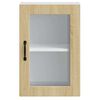 vidaXL K&uuml;chen-H&auml;ngeschrank mit Glast&uuml;r Porto Sonoma-Eiche