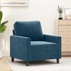vidaXL Sessel Blau 60 cm Samt