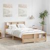 vidaXL Bettrahmen mit Kopfteil Braun 120 x 190 cm Holzwerkstoff