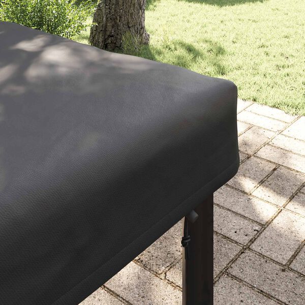 vidaXL Tischdecken Uni Schwarz 102 x 202 x 15 cm Stoff