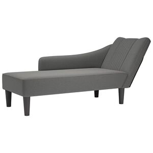vidaXL Chaiselongue mit Rechter Armlehne Dunkelgrau Stoff