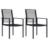 vidaXL Gartenst&uuml;hle 2 Stk. PVC Rattan Schwarz