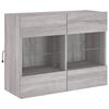 vidaXL TV-Wandschrank mit LED-Leuchten Grau Sonoma 78,5x30x60,5 cm