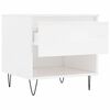 vidaXL Couchtische 2 Stk. Hochglanz-Wei&szlig; 50x46x50 cm Holzwerkstoff
