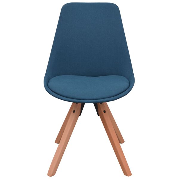 vidaXL Esszimmerst&uuml;hle 4 Stk. Blau Stoff