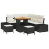 vidaXL Gartensofa-set 8 stk. Schwarz Poly Rattan