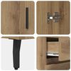 vidaXL Sideboard Artisan-Eiche 69,5 x 34 x 90 cm Verbundholz und Eisen