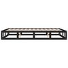 vidaXL Massivholzbett Schwarz 140x190 cm