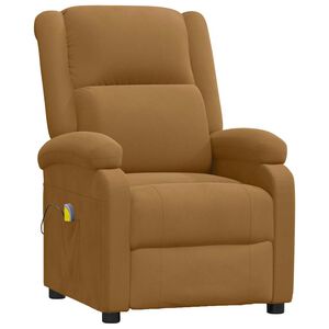 vidaXL Massagesessel Braun Samt