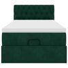 vidaXL Ottoman-Bett mit Matratze Dunkelgr&uuml;n 100x200 cm Samt