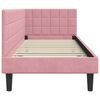vidaXL Eckbettgestell mit Kopfteil Rosa 80 cm x 200 cm Samt