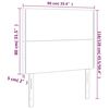 vidaXL Kopfteil Schwarz 90x5x118/128 cm Stoff
