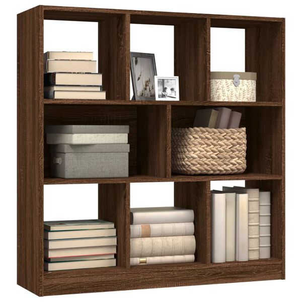 vidaXL B&uuml;cherregal Braun Eichen-Optik 97,5x29,5x100 cm Holzwerkstoff