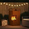 vidaXL Feuerstelle Braun 50 x 50 x 100 cm Stahl