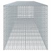 vidaXL Gabione mit Deckel 650x100x100 cm Verzinktes Eisen