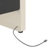 vidaXL Tagesbett USB Creme Samt 90x200 cm