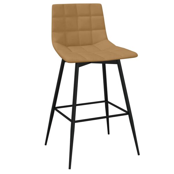 vidaXL Barhocker Braun Samt