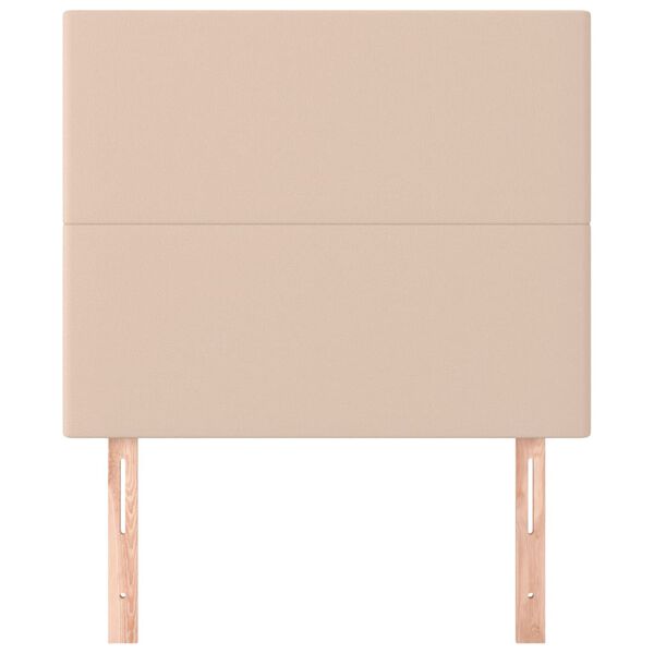 vidaXL Kopfteil Cappuccino 80x5x118/128 cm Kunstleder