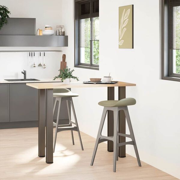 vidaXL Bartischbeine 4 Stk. Naturstahl 110-112 cm Stahl