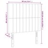 vidaXL LED Kopfteil Rosa 90x5x118/128 cm Samt