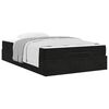 vidaXL Bettgestell mit Matratze mit Matratze 2 pcs Schwarz Samt