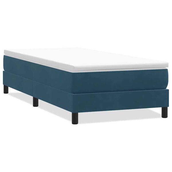 vidaXL Boxspringbett ohne Matratze Dunkelblau 80x210 cm Samt
